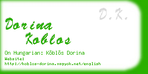 dorina koblos business card